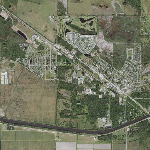 Aerial imagery of Indiantown Middle School, FL