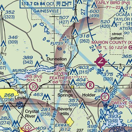 FAA VFR chart of Dunnellon Middle School, FL