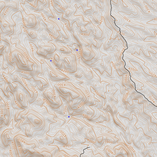 OpenTopoMap map of Clay Spring, AZ