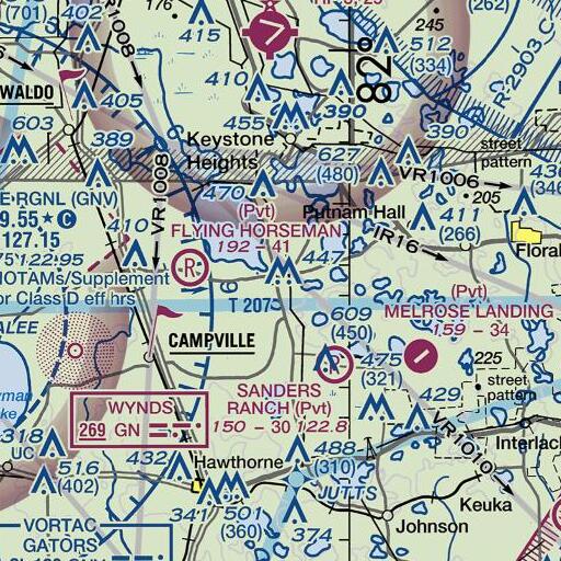FAA VFR chart of Melrose Elementary School, FL