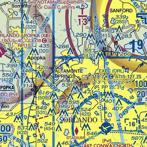 FAA VFR chart of Spring Lake Elementary School, FL