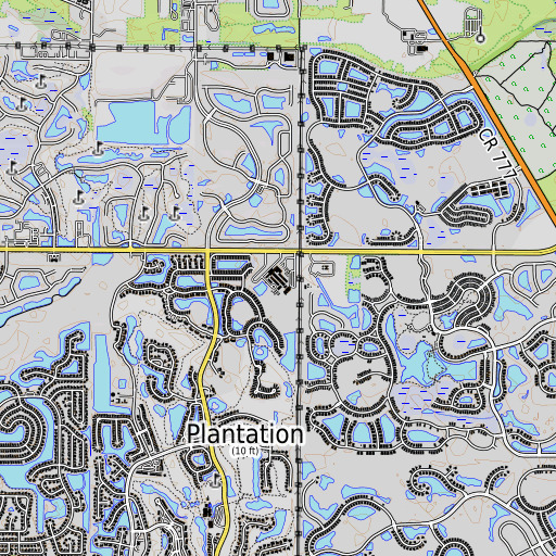 OpenTopoMap map of Venice Middle School, FL