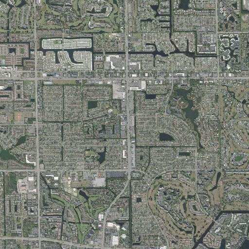 Aerial imagery of Inverrary School, FL