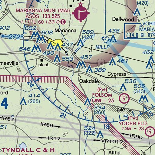 FAA VFR chart of Hope School, FL