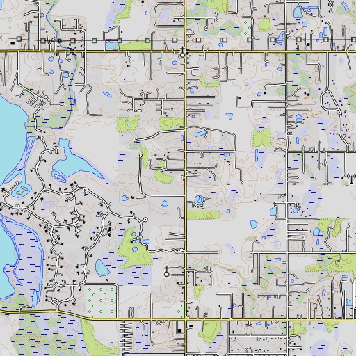 OpenTopoMap map of Antioch School, FL