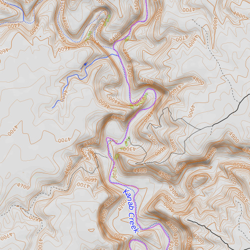 OpenTopoMap map of Clear Water Spring, AZ