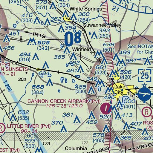 FAA VFR chart of String of Ponds, FL