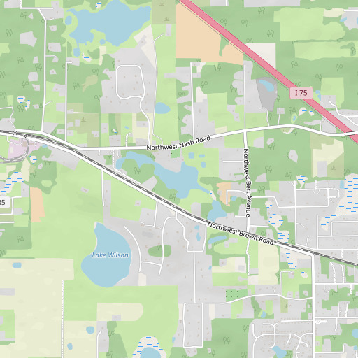 OpenStreetMap map of String of Ponds, FL