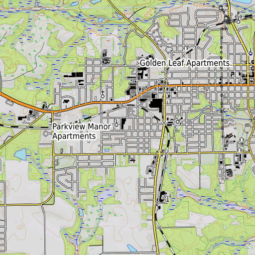 OpenTopoMap map of Quincy Day School, FL