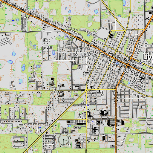 OpenTopoMap map of Slade, FL