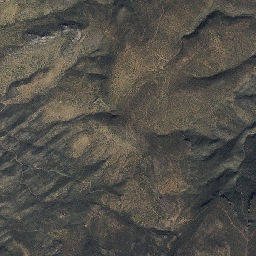 Aerial imagery of Houdon Mountain, AZ