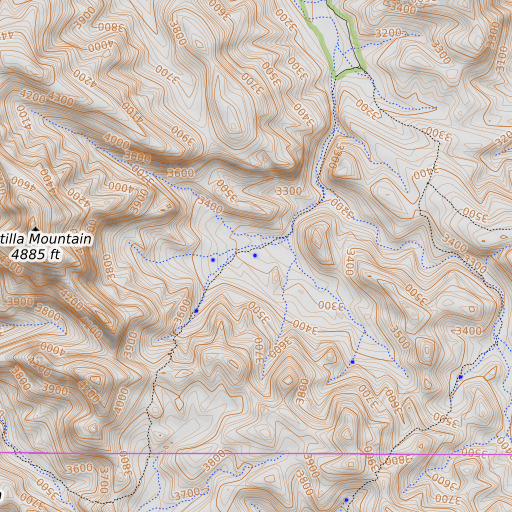 OpenTopoMap map of Indian Spring Number One, AZ