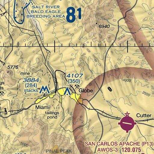 FAA VFR chart of Irene Spring, AZ