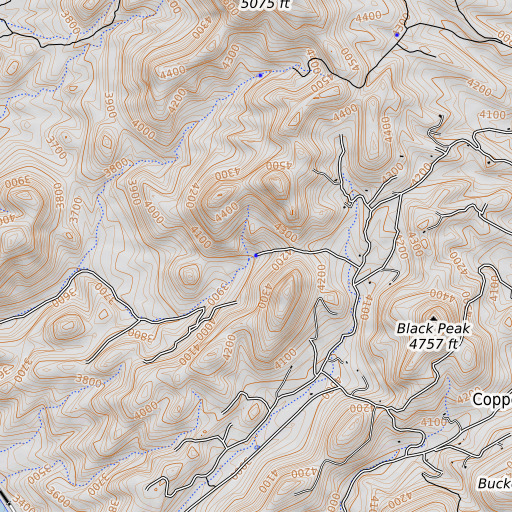 OpenTopoMap map of Irene Spring, AZ