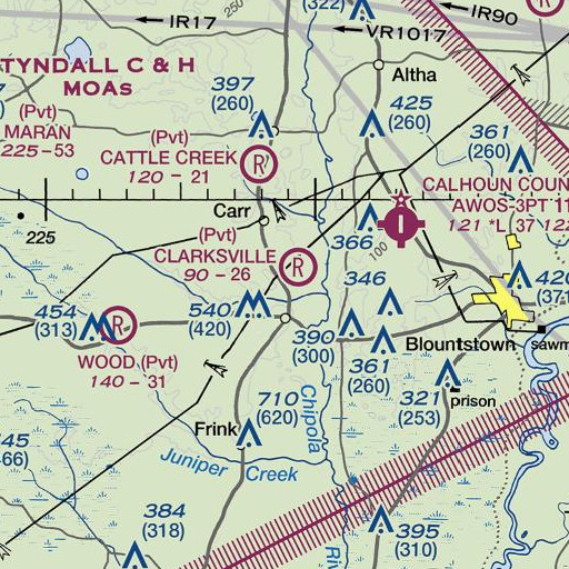 FAA VFR chart of Poplar Head, FL
