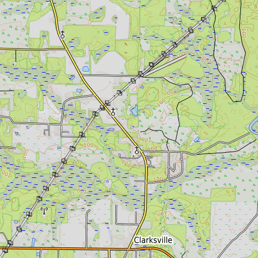 OpenTopoMap map of Poplar Head, FL