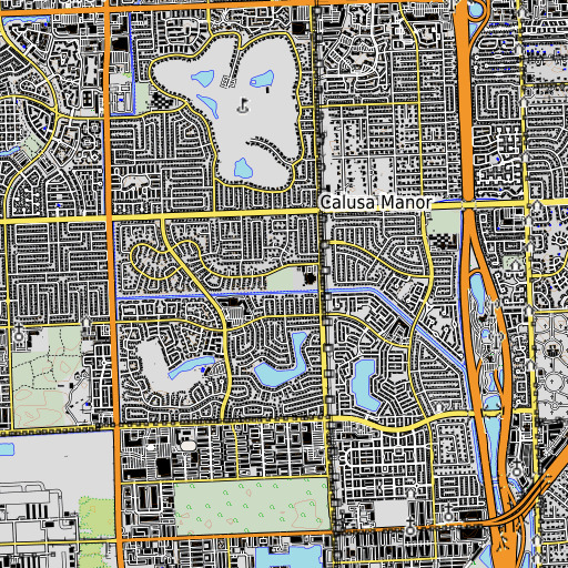 OpenTopoMap map of Arvida Park, FL