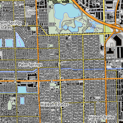OpenTopoMap map of Asbury School, FL