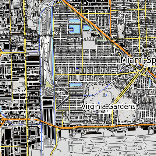 OpenTopoMap map of Prince Field, FL