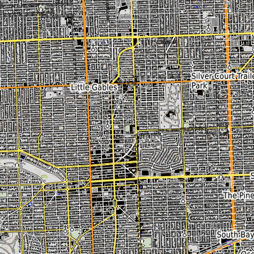 OpenTopoMap map of Phillips Park, FL