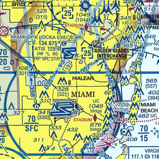 FAA VFR chart of Broadmoor Park, FL