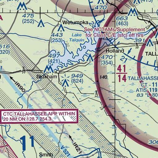 FAA VFR chart of Freeman Bay, FL