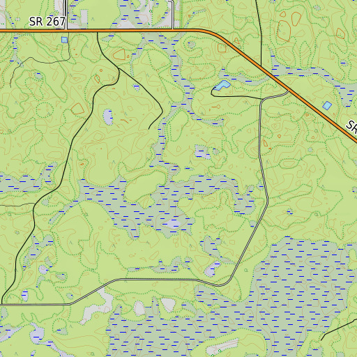 OpenTopoMap map of Freeman Bay, FL