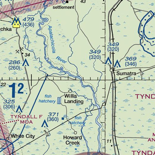 FAA VFR chart of Kennedy Creek, FL