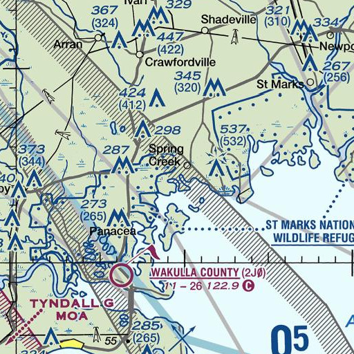 FAA VFR chart of Old Creek, FL