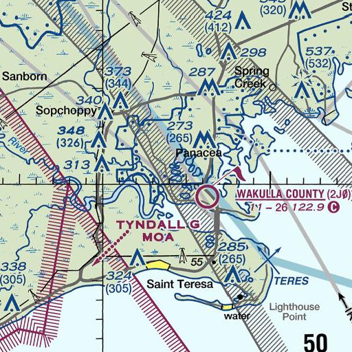 FAA VFR chart of Renfro Lake, FL