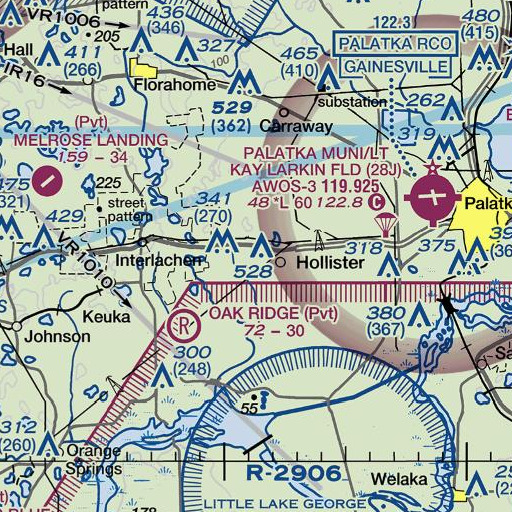 FAA VFR chart of Hollister Tower, FL