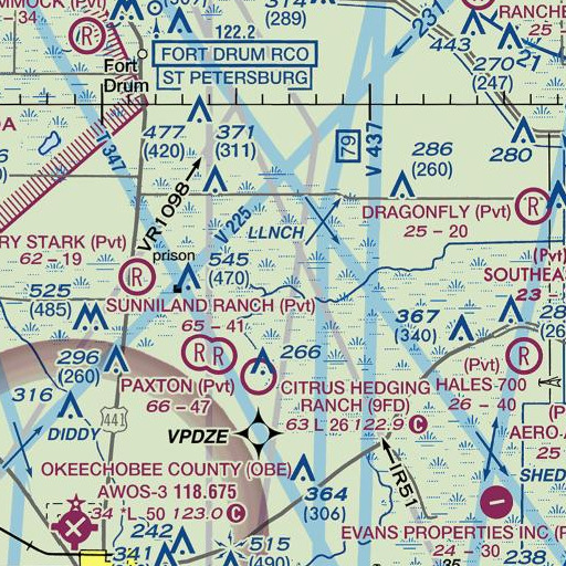 FAA VFR chart of Cow Creek, FL