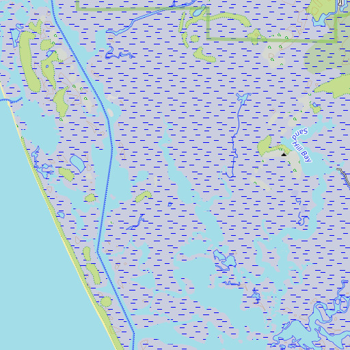 OpenTopoMap map of Periwinkle Bay, FL
