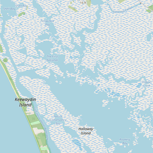 OpenStreetMap map of Sand Hill Creek, FL
