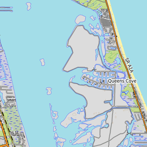 OpenTopoMap map of Garfield Cut, FL