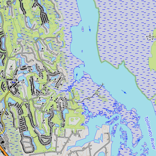 OpenTopoMap map of Marshall Creek, FL