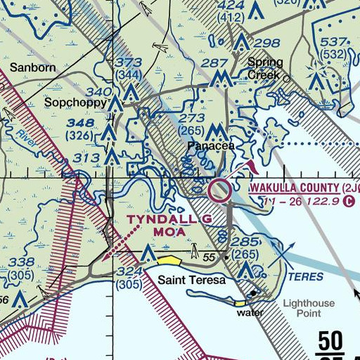 FAA VFR chart of Mud Landing, FL