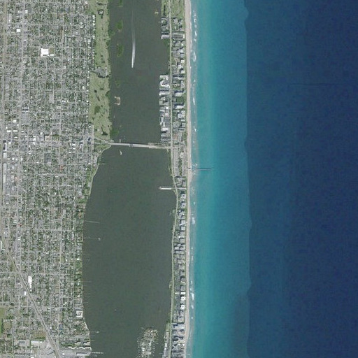 Aerial imagery of WPBR-AM (Palm Beach), FL