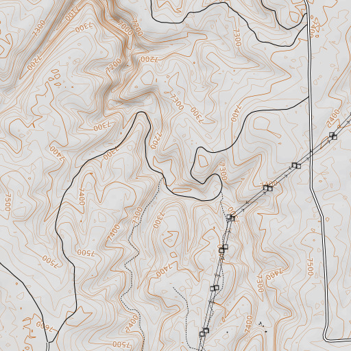 OpenTopoMap map of Larson Canyon, AZ