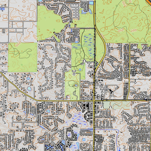 OpenTopoMap map of WUFT-FM (Gainesville), FL