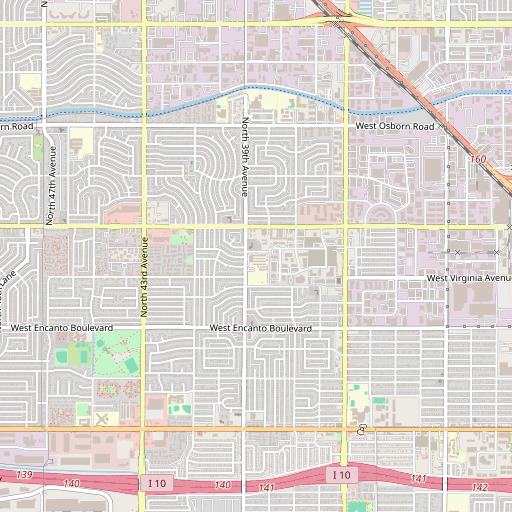 OpenStreetMap map of Coe School, AZ