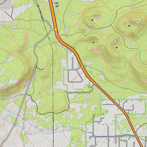 OpenTopoMap map of Lenox Park, AZ