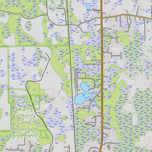 OpenTopoMap map of Flanders Field, FL