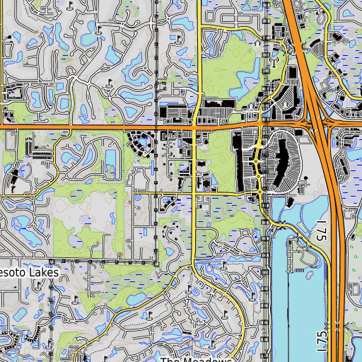OpenTopoMap map of WJKB-AM (Siesta Key), FL
