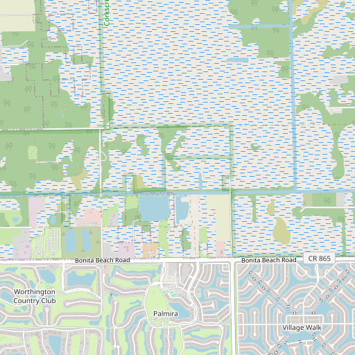 OpenStreetMap map of WSOR-FM (Naples), FL