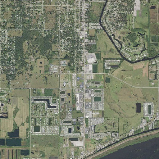 Aerial imagery of WOKC-FM (Okeechobee), FL