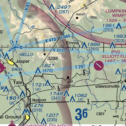 FAA VFR chart of Abs Gap, GA