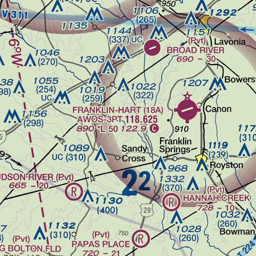 FAA VFR chart of Atkinson Bridge, GA