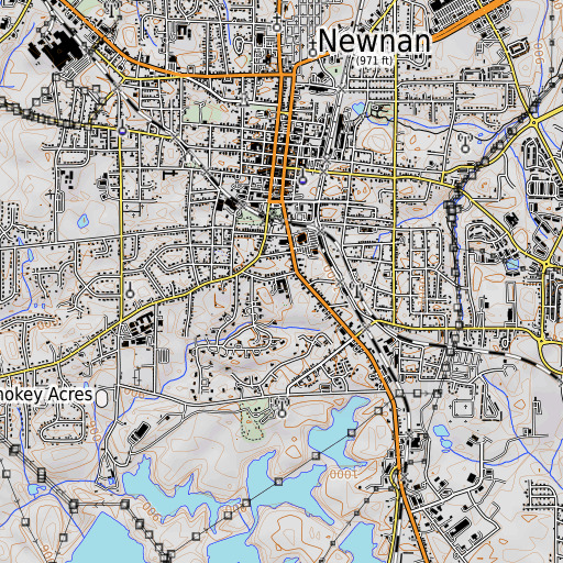 OpenTopoMap map of Atkinson Elementary School, GA