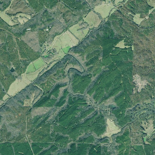 Aerial imagery of Backbone Ridge, GA